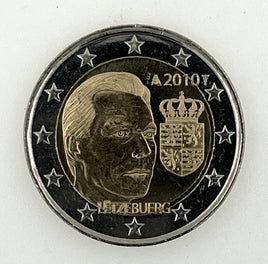 2 Euro Commerativ Coin Luxembourg 2010 "Coat of arms"