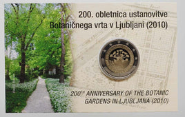 Coincard 2 Euro Commerativ Coin Slovenia 2010 "Botanical Garden "PP