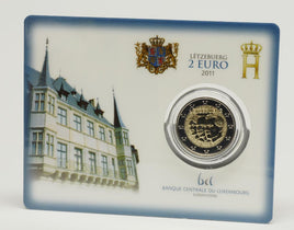 Coincard 2 Euro Sondermünze Luxemburg 2011"Henri & Jean"