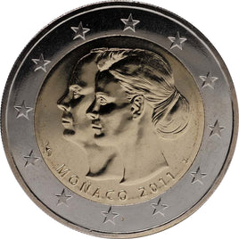 2 Euro commemorative coin Monaco 2011UNC "Albert &amp; Charlene"