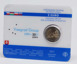 Coincard 2 Euro Commerativ Coin Slovakia 2011 "Visegrad"