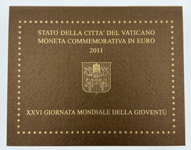 2 Euro Sondermünze Vatikan 2011"Weltjugendtag in Madrid"