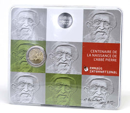 Coincard 2 Euro commemorative coin France 2012 "Abbe Pierre"