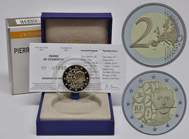 Proof 2 Euro commemorative coin France 2013 "Coubertin"