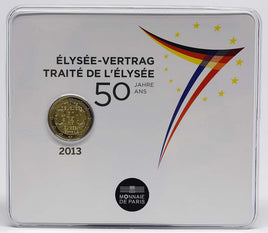 Coincard 2 Euro special coin France 2013 "Elysee Treaty"