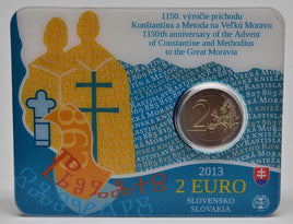 Coincard 2 Euro special coin Slovakia 2013 "Kyrill &amp; Method"