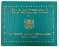 2 Euro Sondermünze Vatikan 2013"Rio-Weltjugendtag 2013"