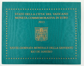 2 Euro commemorative coin Vatican 2013 "Rio World Youth Day 2013"