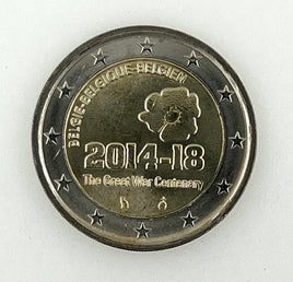 2 Euro commemorative coin Belgium 2014 "War"