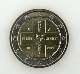 2 Euro Commerativ Coin Belgium 2014 "Red Cross "UNC