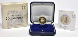 PP 2 Euro Commerativ Coin Italy 2014 "Carabinieri "in the box