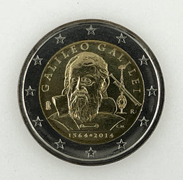 2 euro commemorative coin Italy 2014 "Galileo Galilei"