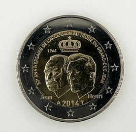 2 euro commemorative coin Luxembourg 2014 "Grand Duke Jean"