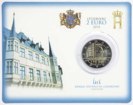 Coincard 2 Euro Sondermünze Luxemburg 2014"Unabhängigkeit"