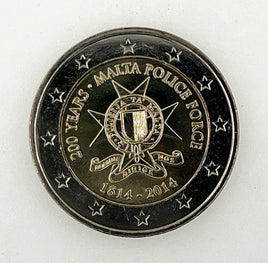 2 Euro Sondermünze Malta 2014"Polizei"