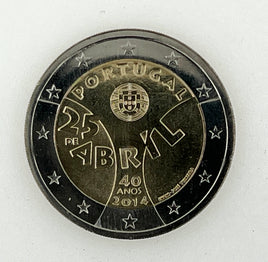 2 Euro commemorative coin Portugal 2014 "Clove Revolution"