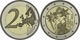 Proof 2 Euro commemorative coin Slovenia 2014 "Babara Celjska"