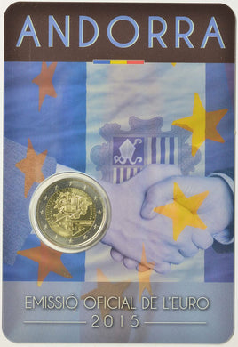 Coincard 2 Euro Sondermünze Andorra 2015 "EU Zollabkommen"