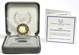 PP 2 Euro Commerativ Coin Cyprus 2015 "European Flag" in the BOX