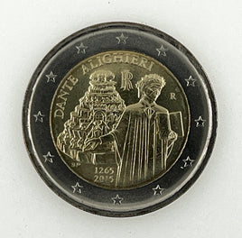 2 euro commemorative coin Italy 2015 "Dante"