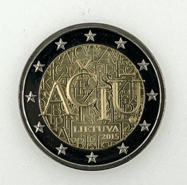 2 euro commemorative coin Lithuania 2015 "Language"