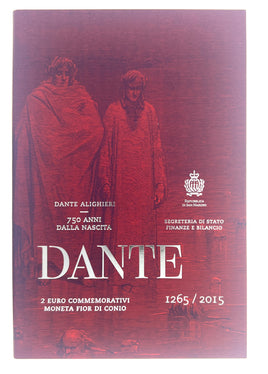 2 euro commemorative coin San Marino 2015 "Dante Alighieri"