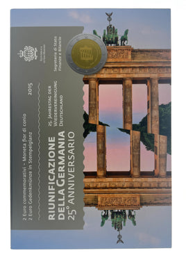 2 Euro Commerativ Coin San Marino 2015 "Reunification of Germany "in blister pack