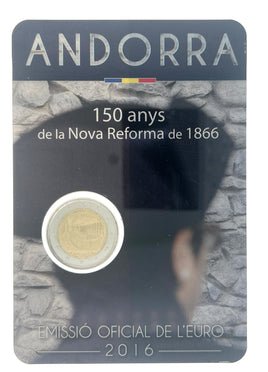 Coincard 2 Euro Commerativ Coin Andorra 2016 "Reform"
