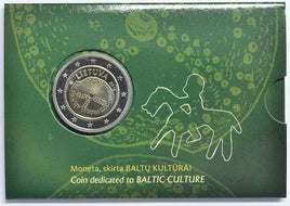 Coincard 2 Euro Commerativ Coin Lithuania 2016 "Baltic Culture"