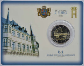 Coincard 2 Euro Commerativ Coin Luxembourg 2016 "Charlotte Bridge"
