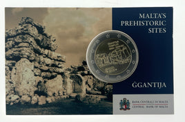 Coincard 2 Euro Sondermünze Malta 2016"Tempel von Ggantija"mit Frz.Prägezeichen