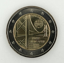 2 Euro commemorative coin Portugal 2016 "Bridge of April 25th" 