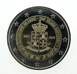 2 Euro commemorative coin Belgium 2017 "Liège" UNC