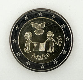 2 Euro Sondermünze Malta 2017"Frieden-Peace"