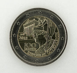 2 Euro commemorative coin Austria 2018 “Republic”