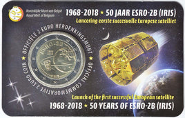 Coincard ( NL ) 2 Euro Sondermünze Belgien 2018"Esro"ST