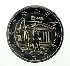 2 Euro Sondermünze Belgien 2018"Studentenrevolte Mai 1968"UNC