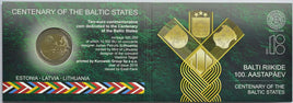 Coincard 2 Euro special coin Estonia 2018 "100 years of independence"