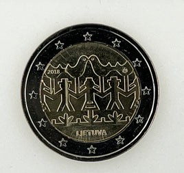 2 Euro Sondermünze Litauen 2018"Gesangs und Tanzfestival"