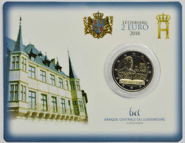 Coincard 2 Euro Commerativ Coin Luxembourg 2018 "Constitution"