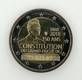 2 Euro commemorative coin Luxembourg 2018 "Constitution"