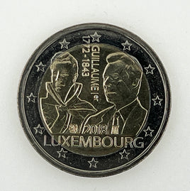 2 Euro commemorative coin Luxembourg 2018 "Grand Duke Guillaume I"