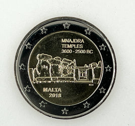 2 Euro Sondermünze Malta 2018"Mnajdra Tempel"