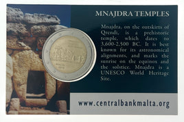 Coincard 2 Euro Sondermünze Malta 2018"Mnajdra Tempel"