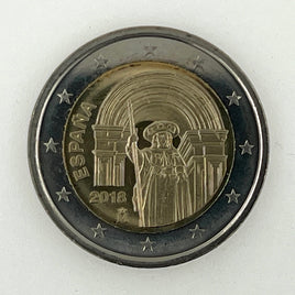 2 Euro Sondermünze Spanien 2018"Altstadt von Santiago de Compostela"