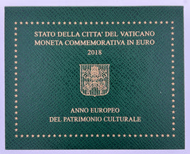 2 Euro Sondermünze Vatikan 2018"Europäisches Jahr des Kulturerbes"im Blister
