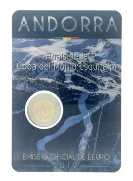 Coincard 2 Euro commemorative coin Andorra 2019 "SKI World Cup Final 2019"