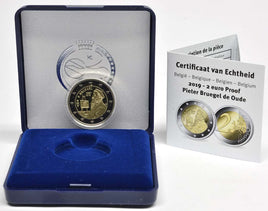 Proof 2 Euro commemorative coin Belgium 2019 "Pieter Bruegel" original box