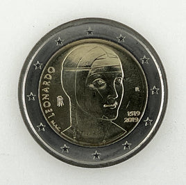 2 Euro commemorative coin Italy 2019 "500th anniversary of the death of Leonardo da Vinci"