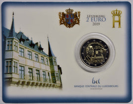 Coincard 2 Euro Sondermünze Luxemburg 2019"Wahlrecht"Mzz Brücke